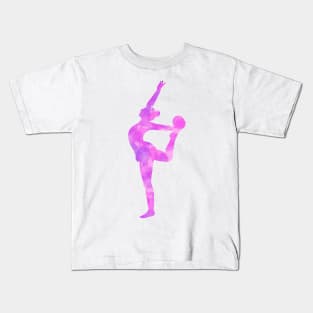 Pink Rhythmic Gymnast Ball Kids T-Shirt